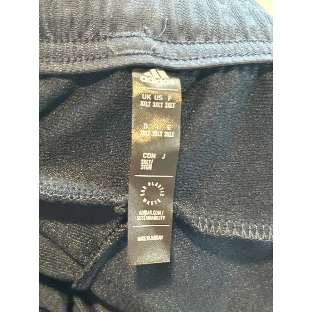 Adidas Mens Navy Blue 3-Stripe Track Pants Regular Fit 3XLT Straight‎ Leg NEW